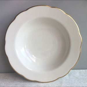 BUFFALO CHINA (4) gold rim soup bowls